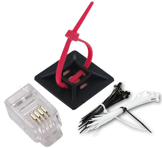 Telephone Plugs, Cable Ties & Bases
